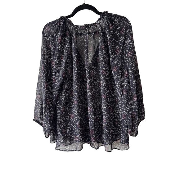 Ulla Johnson Sheer Dot Blouse Black Size 6 $395 - Picture 4 of 6